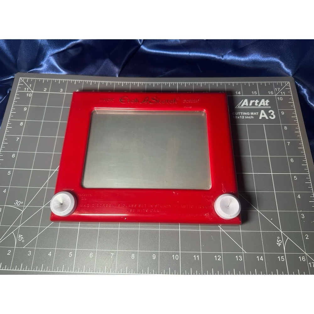 Vintage Magic ETCH A SKETCH Screen, Red, Glass Set w/ Sturdy Plastic Frame